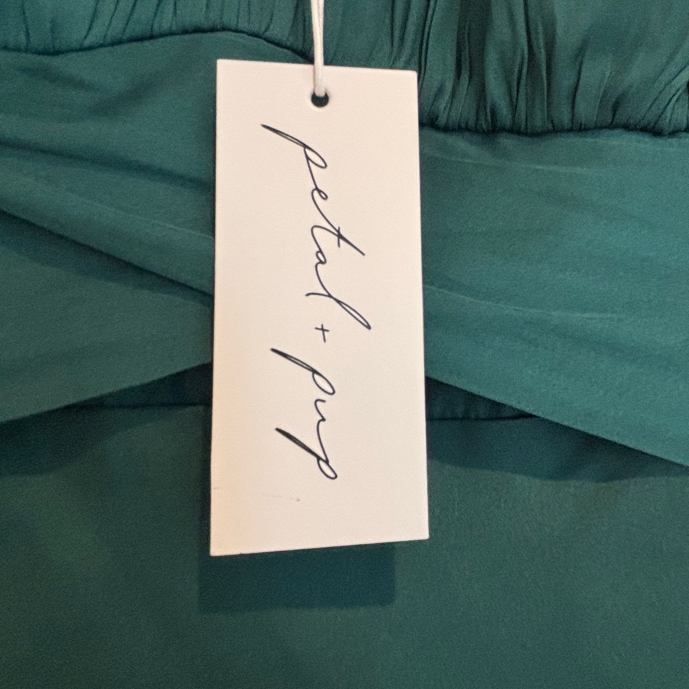 Emerald Green Fall Petal & Pup Brand Mickenna Sweetheart MIDI Dress BNWT - Picture 4 of 6